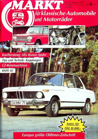 Deckblatt Oldtimer Markt (02/1989)
